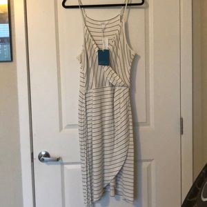 Faux-Wrap Knit Dress